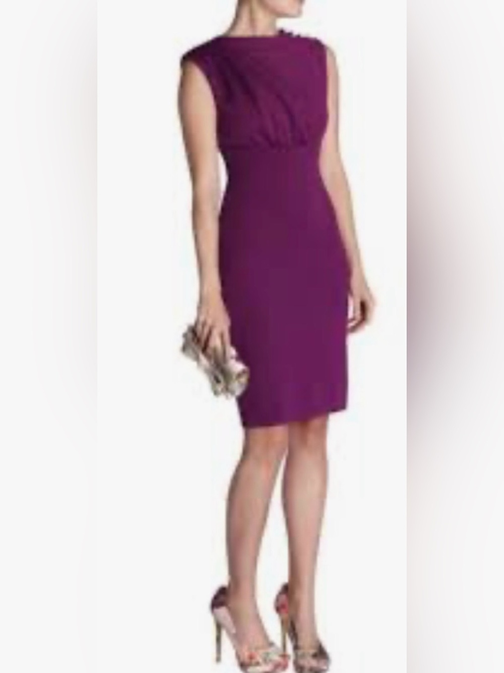 Ted Baker Deep Plum Midi Sheath Dress